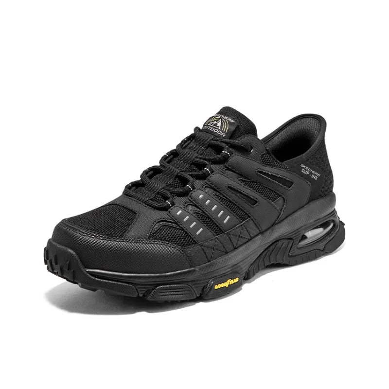 Skechers Hands Free Slip Ins Anti Slip Wear Resistant Low Top Outdoor Shoes Men's Black-2