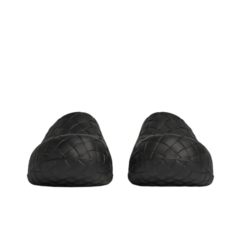 Bottega Veneta Beebee Wrap toe Slippers Men's Black-1