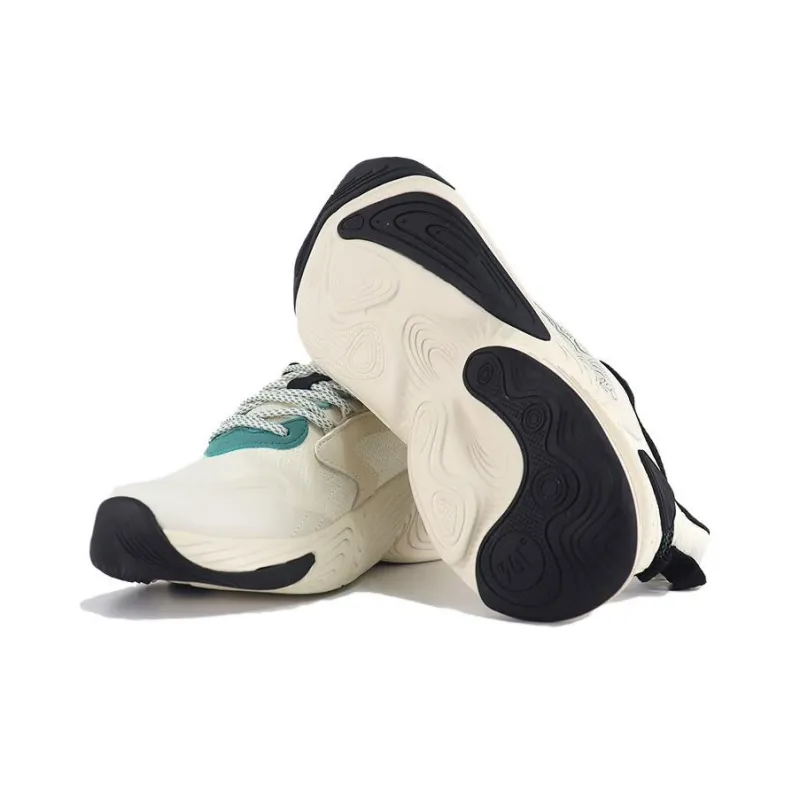 361° Anti-Slip Wear-Resistant Low-Top Running Shoes Men's White Black-3