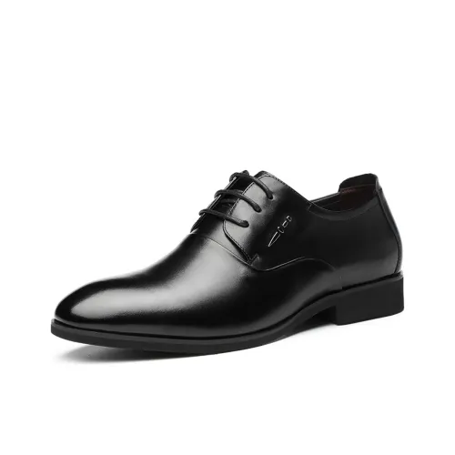 QIAONAI Dress Shoes Men Low-Top Black