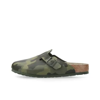 Birkenstock Boston Birko Flor Desert Soil Camo Green