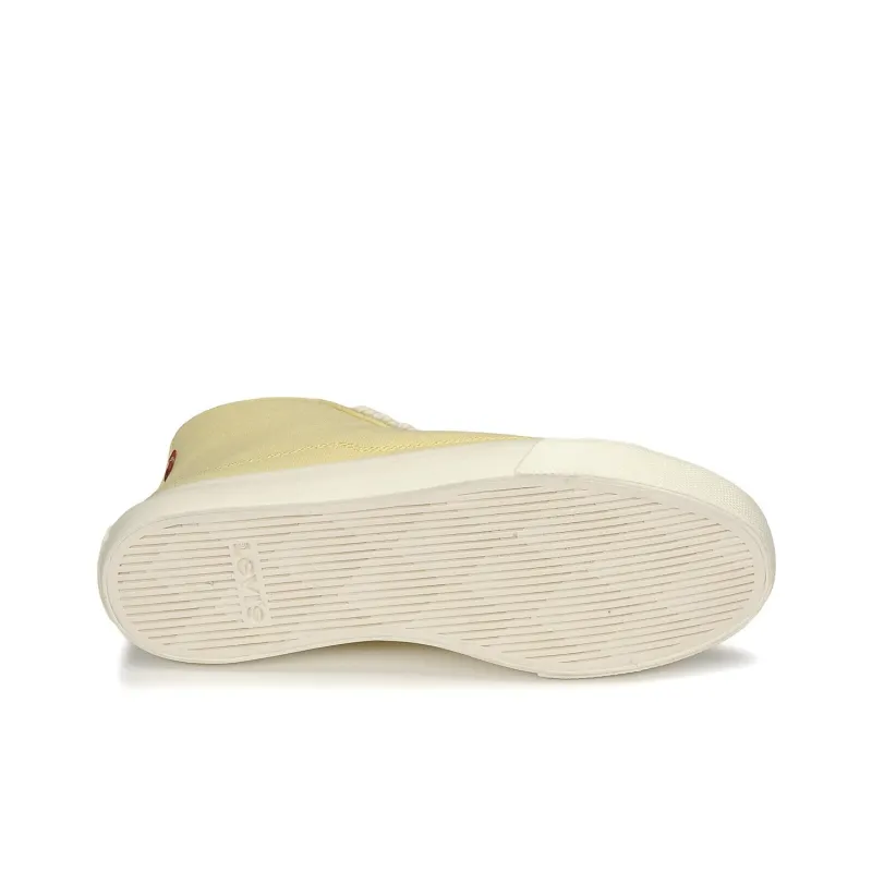 Levi's Anti Slip Wear Resistant High Top Skateboard Shoes Women's Yellow-4