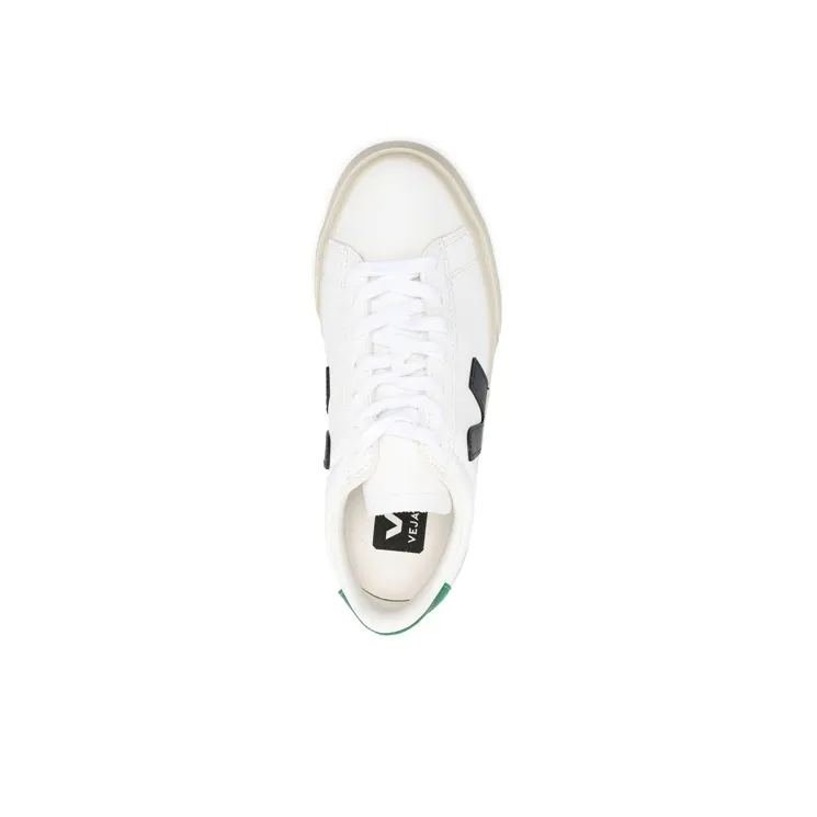 VEJA Campo Chromefree Leather White Black Emeraude-4