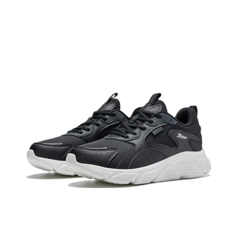 XTEP Cushioning, Slip Resistant, Abrasion Resistant, Lightweight, Rebound Low Top Running Shoes Women's Black-1