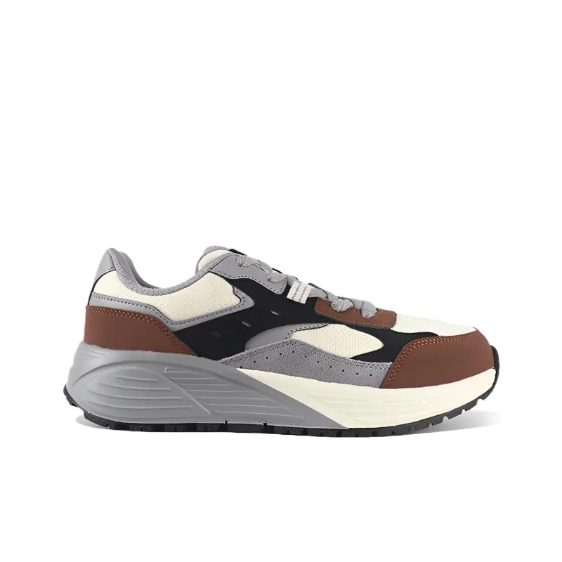 361° Cushioning, Slip Resistant, And Abrasion Resistant Low Top Sports Casual Shoes Wood Zinc Iron Gray-1