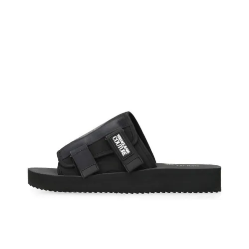 VERSACE JEANS Slide Slippers Men Black/White