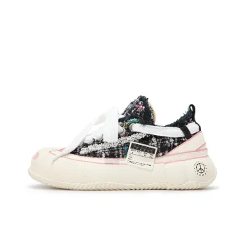 VESSEL G.o.p. 2.0 Marshmallow Lows 'black Tweed' Low Top Canvas Shoes Unisex Black White