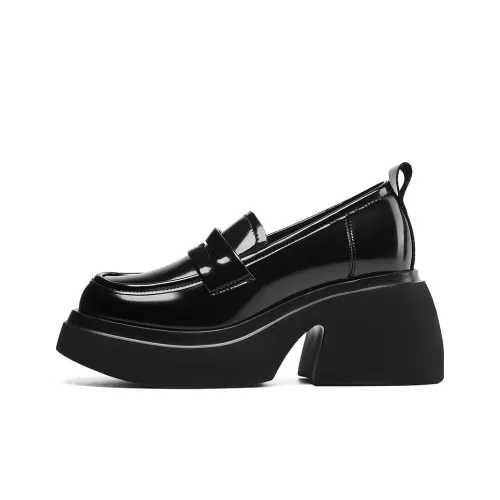 BOSSSUNWEN Loafers Women's Low-Top Black