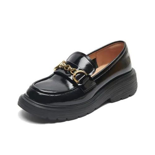 PT'SON Loafers Women's Low-Top Black