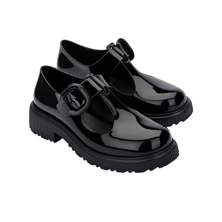 MELISSA Chunky Heel Mary Jane Shoes Women's Black-2