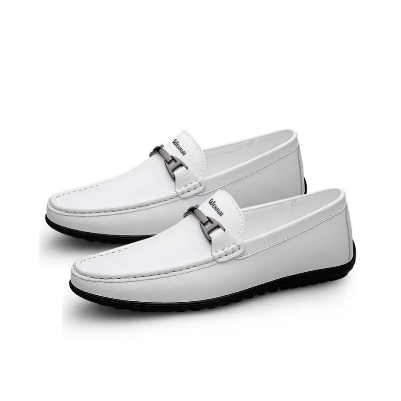 Wen Nai Loafers Men White-3