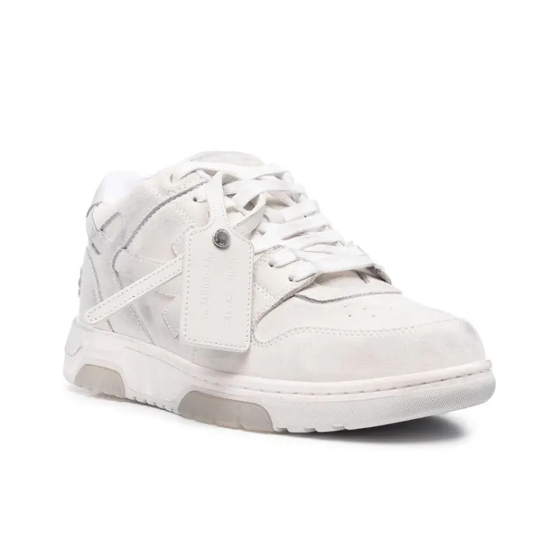 OFF WHITE Out Of Office Ooo Low Tops White Distressed-2