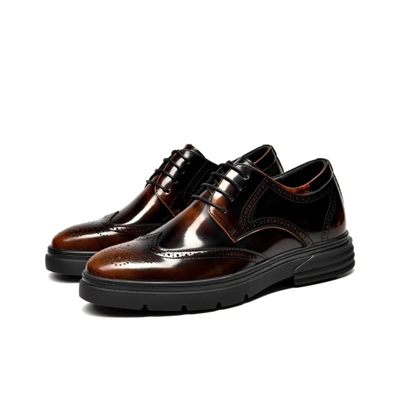 1M8 Men's Casual Shoes Men Low Top Black/Blue/Brown-17