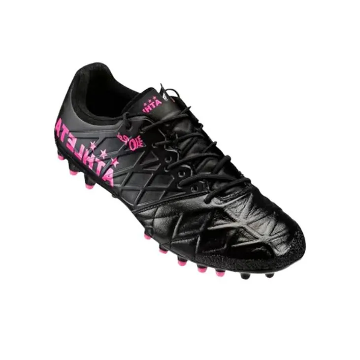ATHLETA Anti Slip Wear Resistant Soccer Shoes Men's Black Red-1