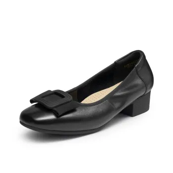 RED DRAGONFLY Slip on Unlined Shoes 3.4cm Heel Women's Black/Ecru