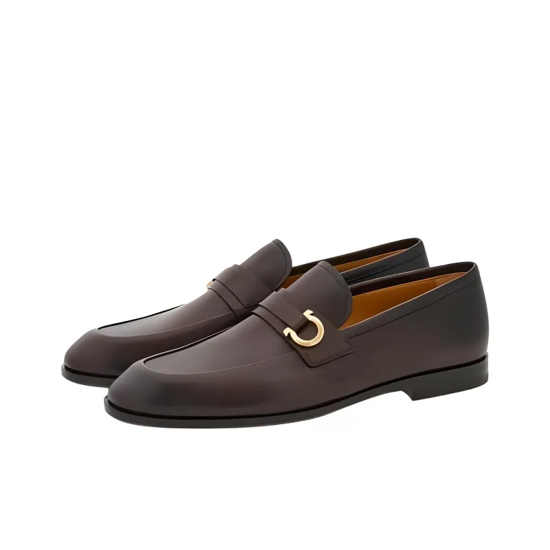FERRAGAMO GANCINI Loafers Men's Brown-2