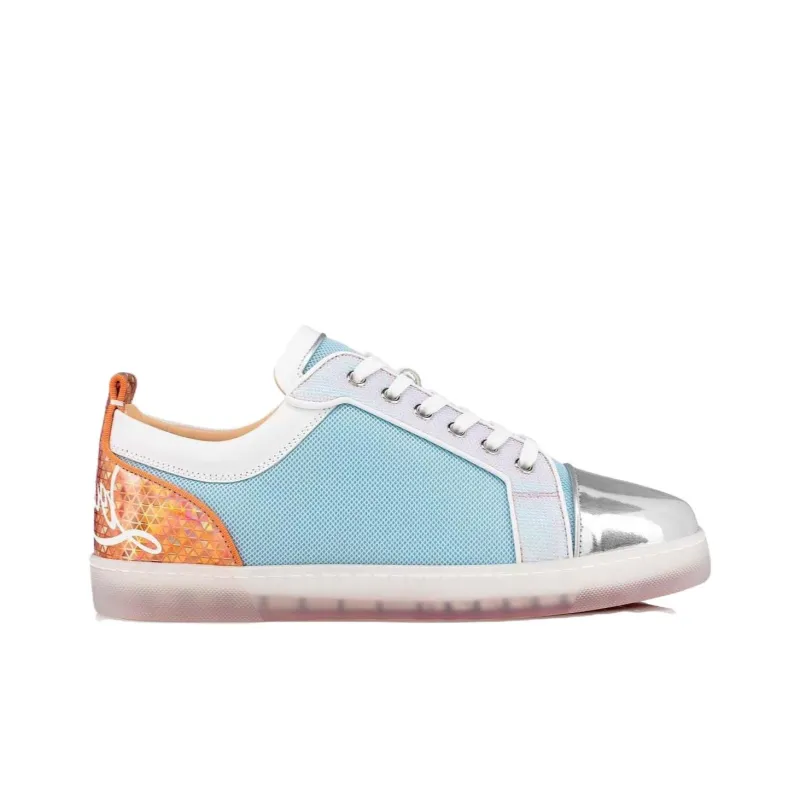 CL Stylish Skateboarding Shoes Men's Silver Blue-1