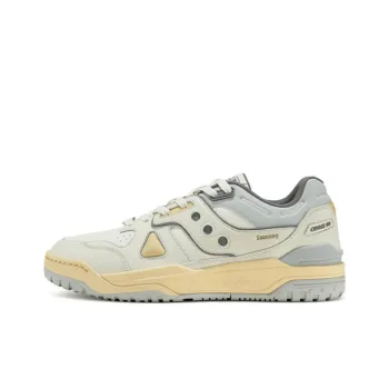 Saucony Cross 90 Anti Slip Wear Resistant Low Top Skateboard Shoes Unisex White Gray