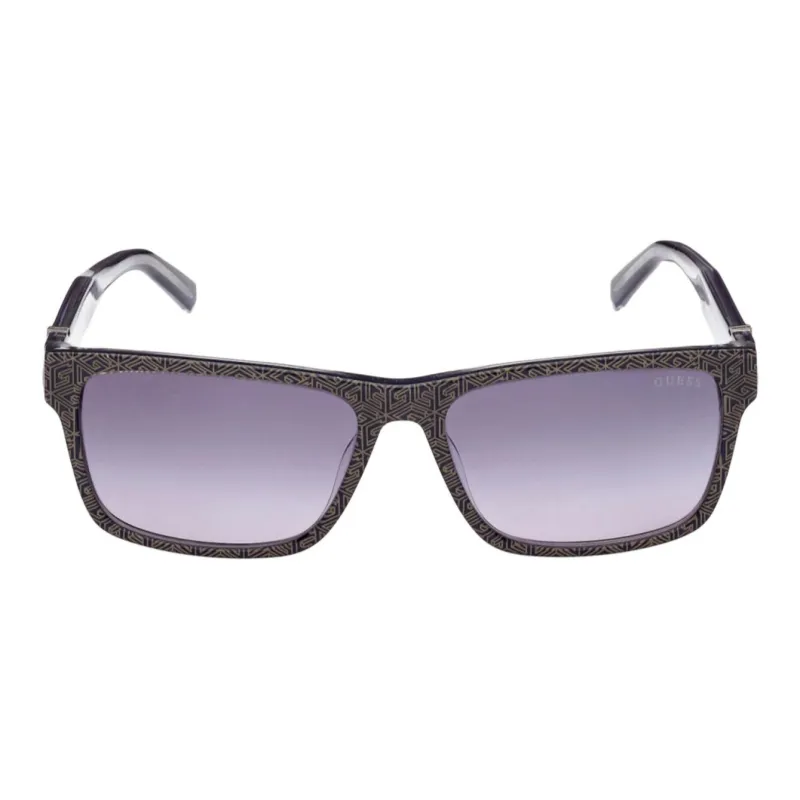 GUESS Plastic Rectangular Sunglasses Men's Blue-1