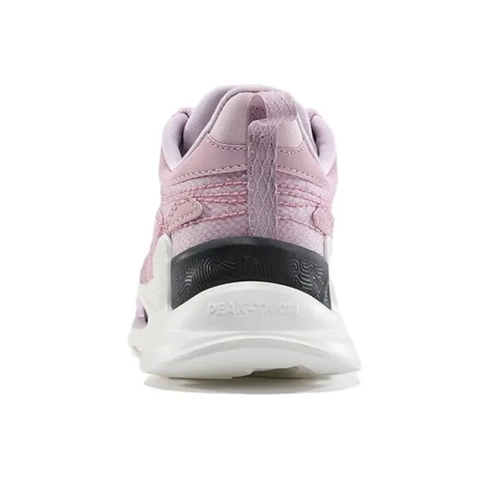 PEAK Taichi 101 Anti Slip Wear Resistant Low Top Chunky Sneakers Women's Gray Pinkish-3