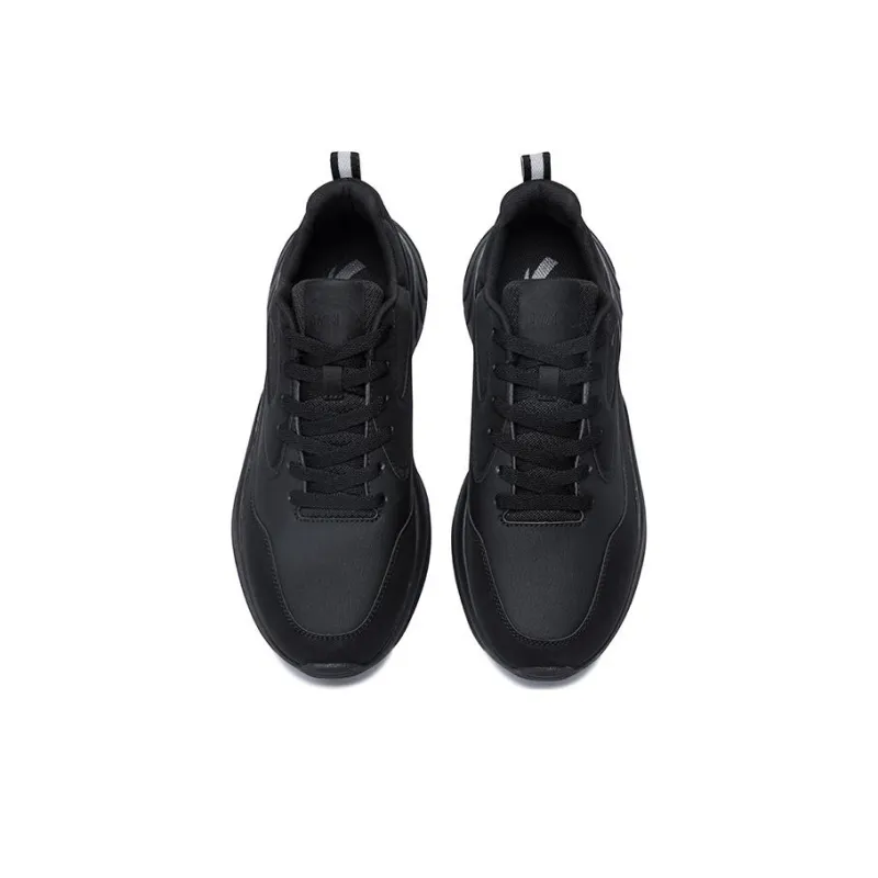 Anta Cushioning Wear Resistant Low Top Casual Shoes Men's Black-2