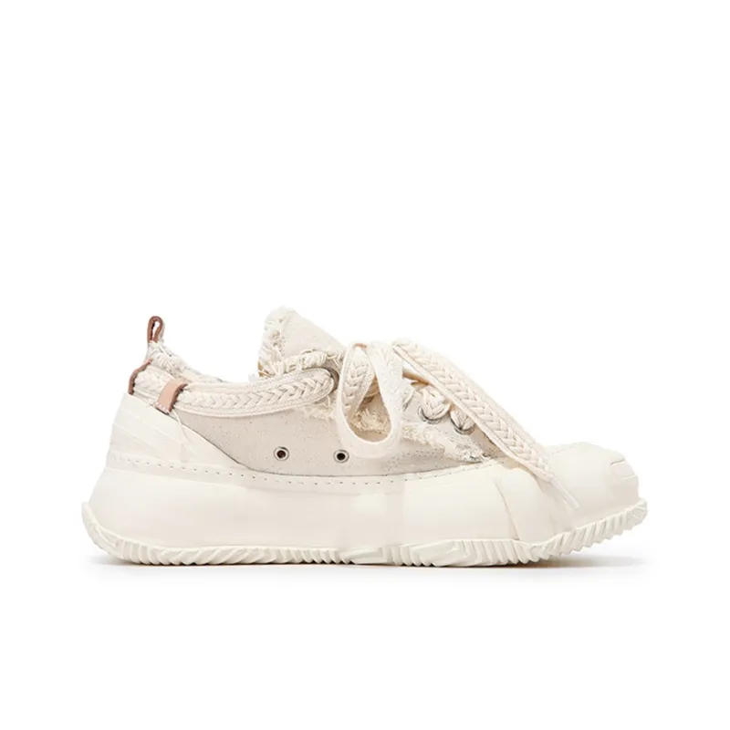 XVESSEL Canvas Shoes Unisex Low Top White-1