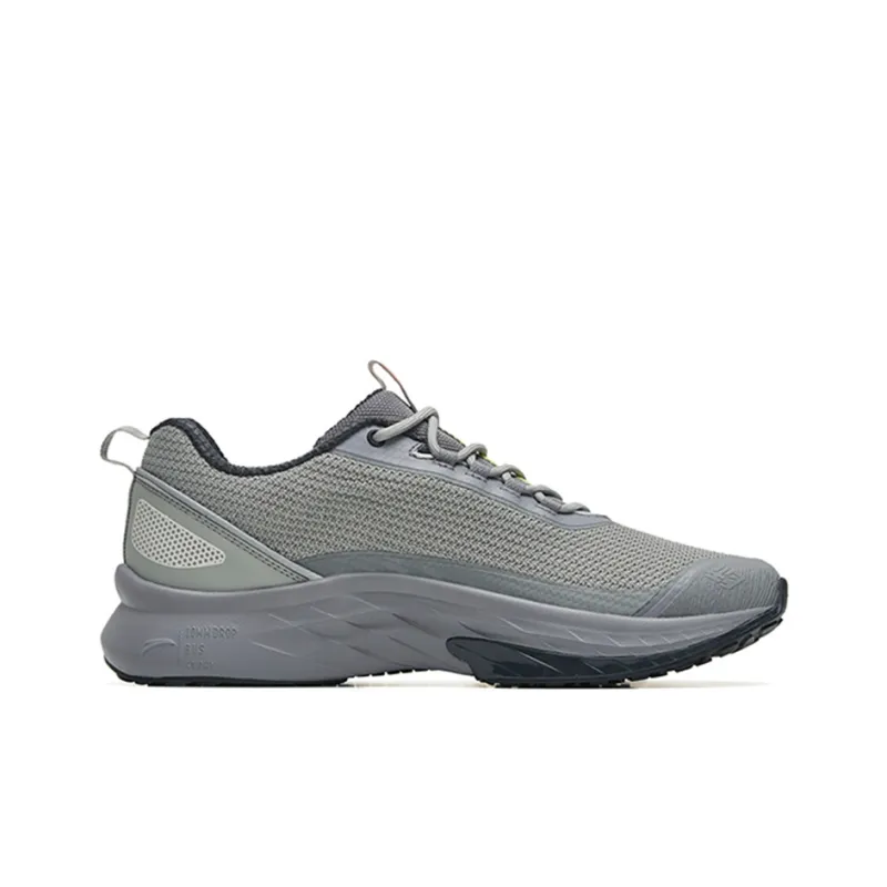 Anta Cushioning, Slip Resistant, And Abrasion Resistant Low Top Running Shoes Men's Gray Outdoor Cushioning Soft Sole-1
