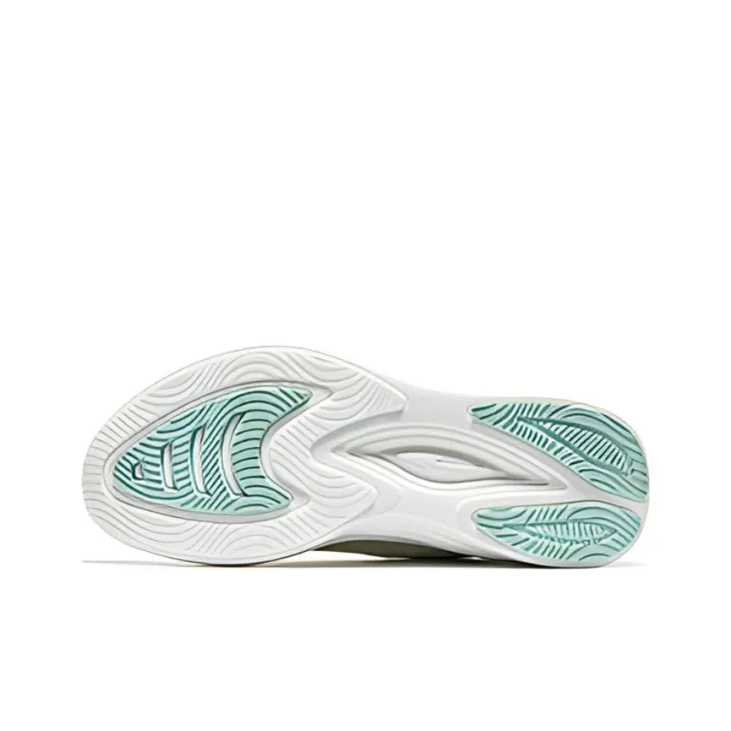 Erke Cushioning Anti Slip And Wear Resistant Low Top Running Shoes Women's White Green Pink-4