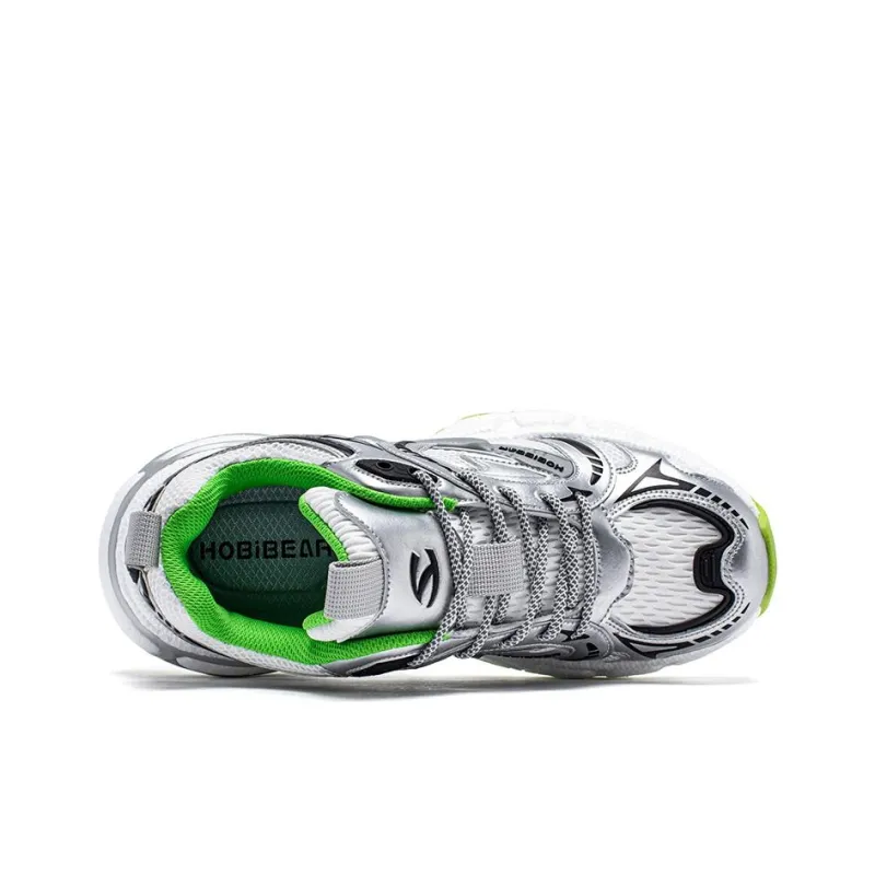 HOBIBEAR Cushioning Rebound Wear-Resistant Low-Top Casual Shoes Unisex Silver-6