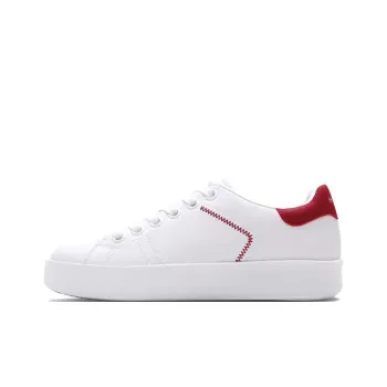 Skechers Traffic Lightweight Anti-Slip Low-Top Skateboard Shoes Women's White Red