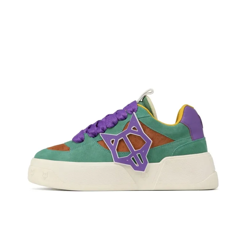 Naked Wolfe Kosa Low Top Stylish Skateboarding Shoes Men's Green Brown-0