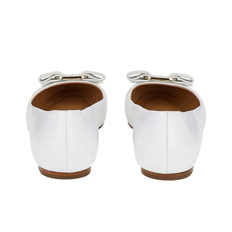 FERRAGAMO Flat Shoes Women's White-4