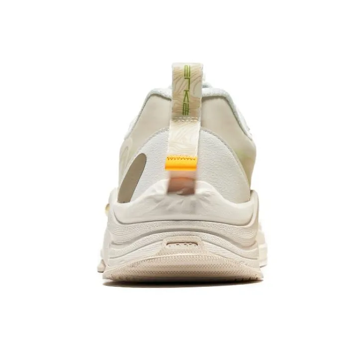 Erke Smoke Waves Anti Slip Wear Resistant Low Top Sports Casual Shoes Men's White Gray-4