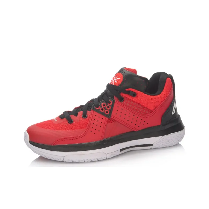 LiNing Way Of Wade All City 5 Cushioning, Slip Resistant, And Abrasion Resistant Mid Top Basketball Shoes Men's Red-2