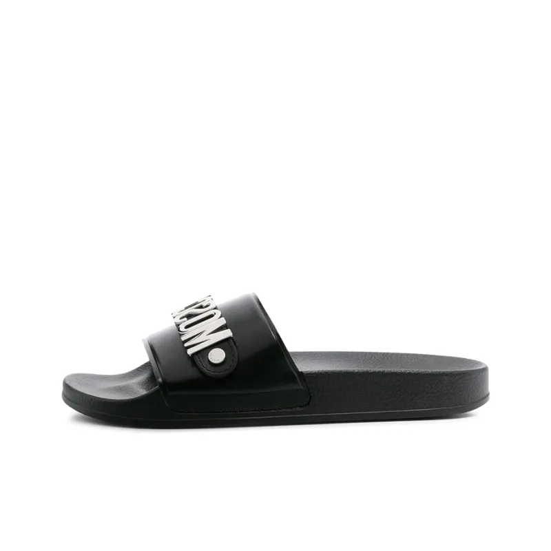 MOSCHINO Logo Plaque Slides-0