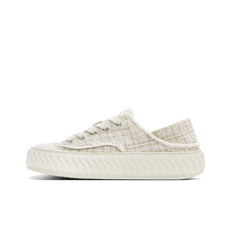Dickies Lightweight Breathable Anti Slip And Wear Resistant Low Top Canvas Shoes Women's Apricot-0