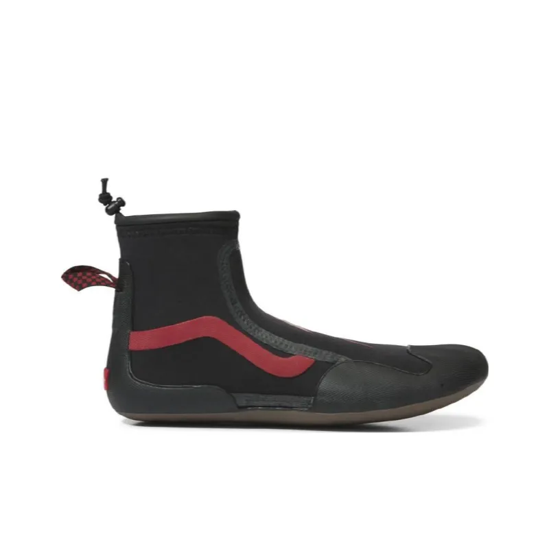 Nathan Florence Vans Surf Boot 2 Anti-Slip Wear-Resistant High-Top Skateboard Shoes Unisex Black Red-1