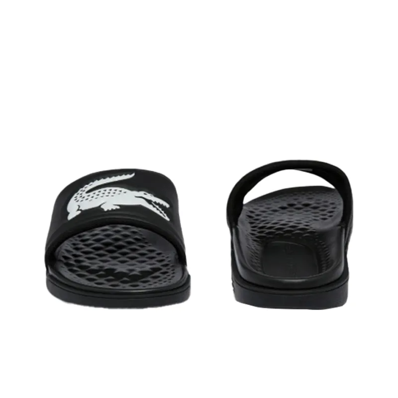 LACOSTE Croco 1.0 Logo-embossed Slides-3