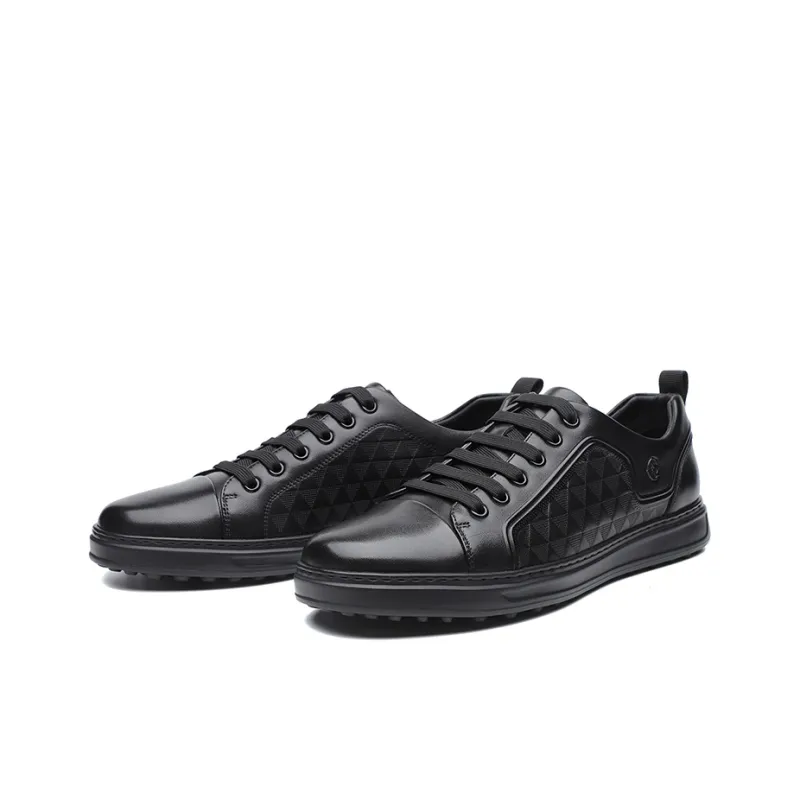 CHARRIOL Low-Top Skateboard Shoes Men's Black-2