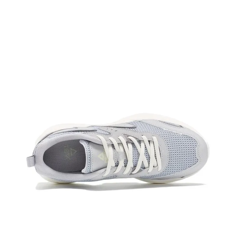 PEAK Anti Slip Wear Resistant Low Top Sports Casual Shoes Women's Gray White-2