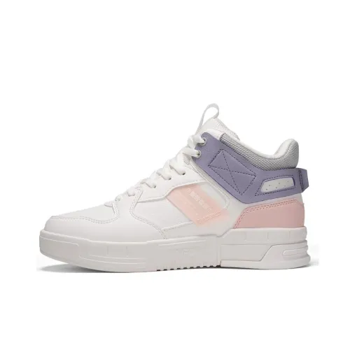 361° Anti Slip And Wear Resistant Warm Mid Top Skateboard Shoes Women's Pink