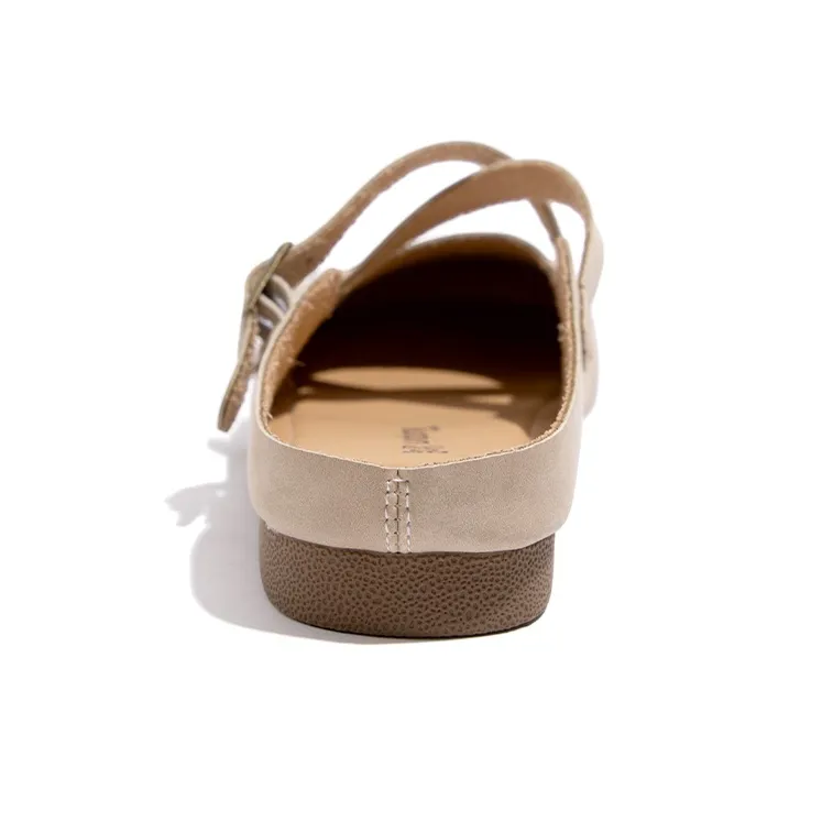 TUOPIN Vibram Sole Leather Patchwork Slip Resistant Abrasion Resistant Closed Toe Slippers Women's-11