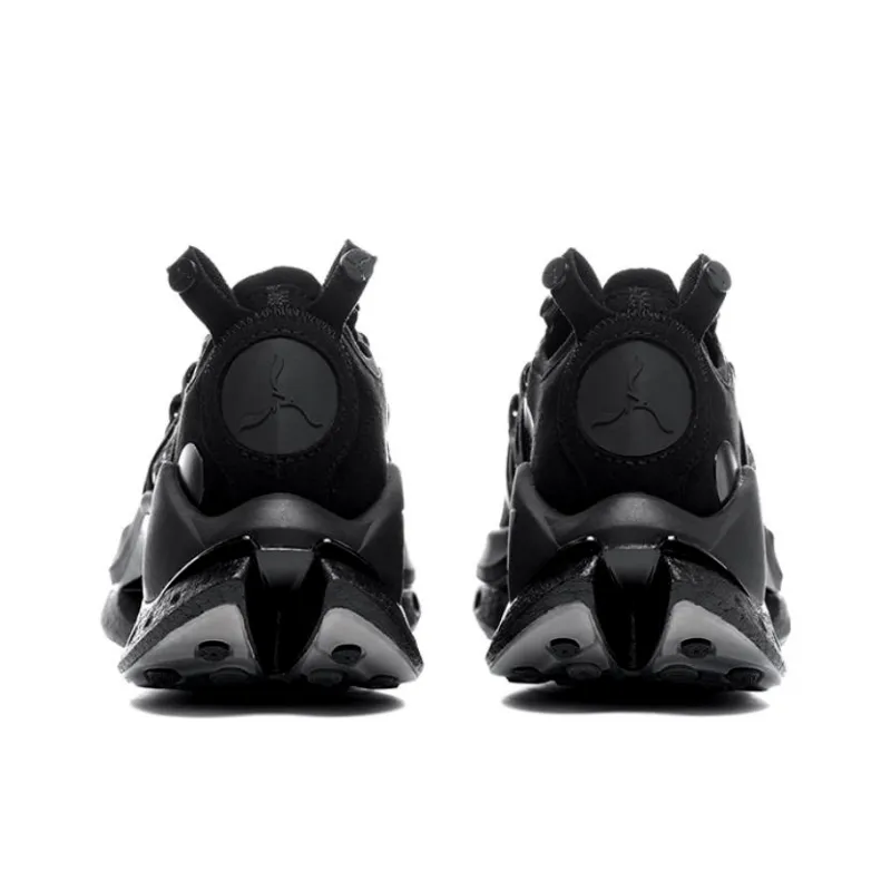 LI NING 1990 Abrasion Resistant Lightweight Rebound Low Top Casual Shoes Women's Black-3