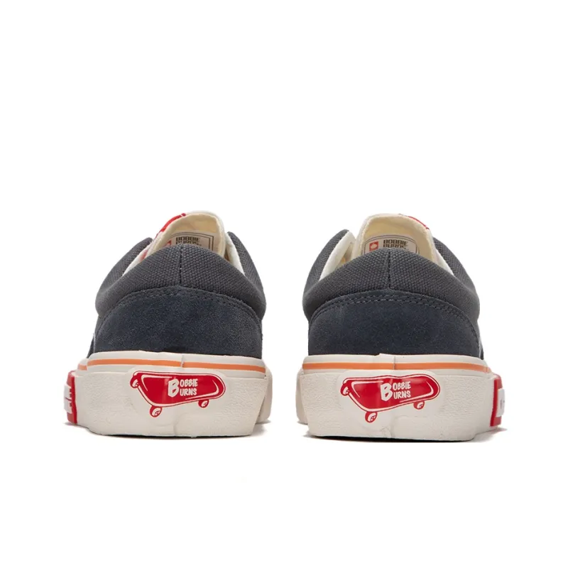 BOBBIE BURNS Anti-Slip Wear-Resistant Low-Top Canvas Shoes Unisex Gray-4