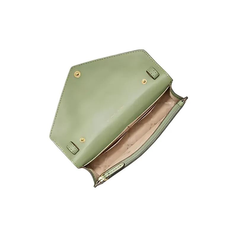 MICHAEL KORS Jet Set Travel Leather Envelope Bag Shoulder Bag Crossbody Bag Small Size Women's Light Sage-2