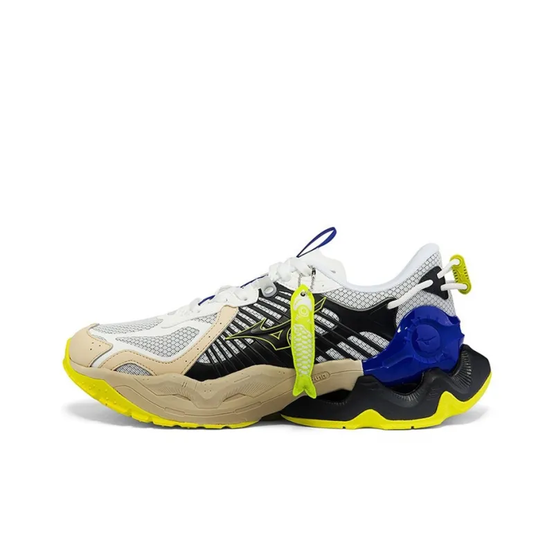 Mizuno KOI 2K Wear-resistant Non-slip And Breathable Low-Top Casual Shoes Unisex White Yellow Black-0