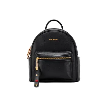 Hush Puppies Synthetic Leather Backpack Medium Size Women's Black