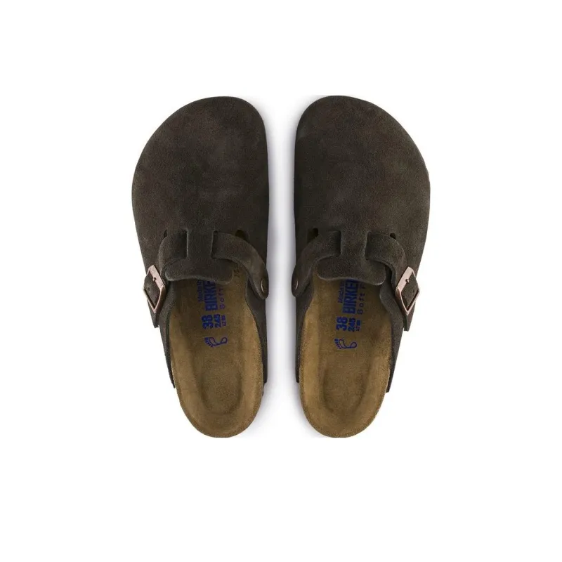 Birkenstock Boston Soft Footbed Suede 'Mocha'-4
