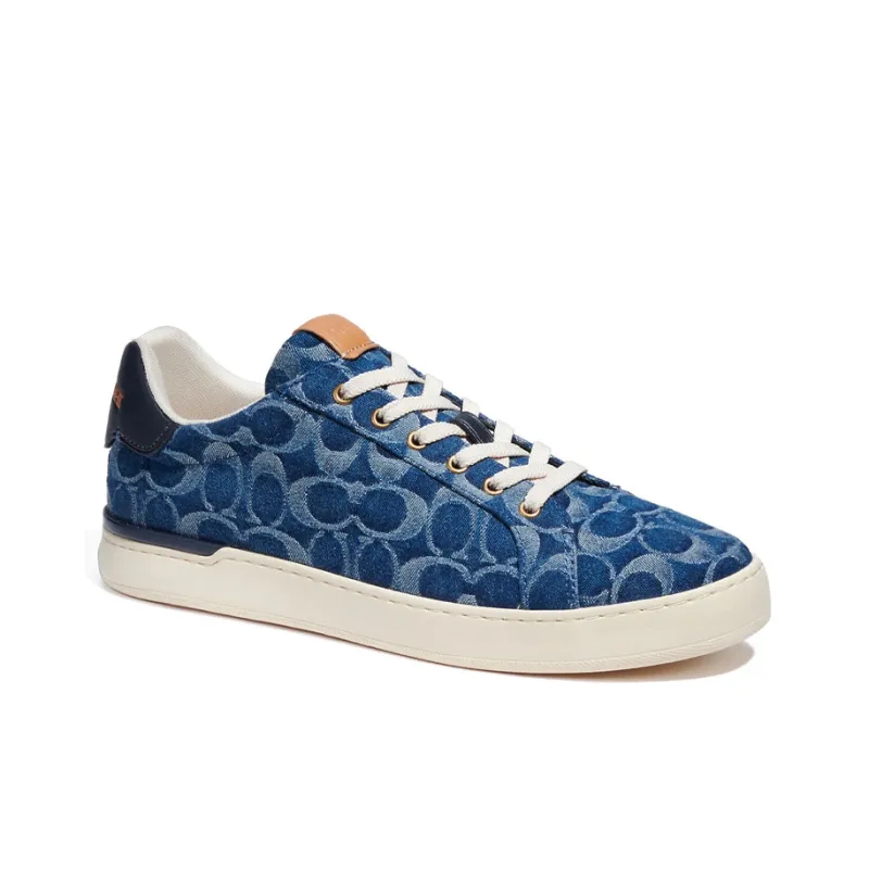 COACH Low Top Stylish Skateboarding Shoes Men's Blue-2