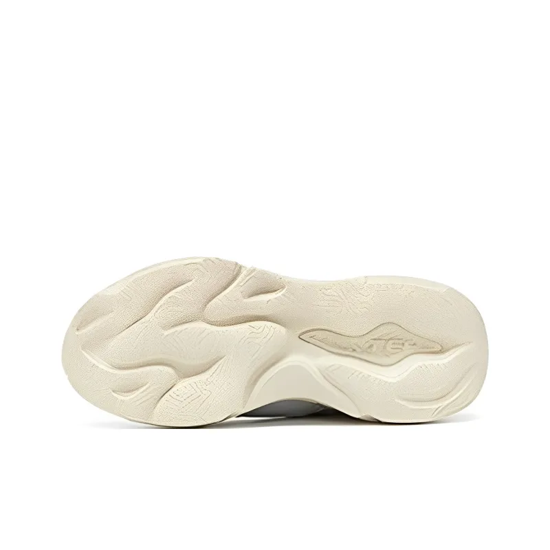 XTEP Mibian Durable Breathable Low-Top Sports Casual Shoes Women's Milk Tea White Smoke Gray-4